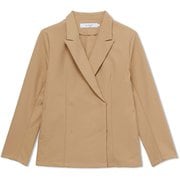 シェルタリングダブルブレステッドジャケット SHELTERING DOUBLE BREASTED JACKET DMF321100 ライトベージュ(BL) サイズ2 [フィットネス ヨガ ジャケット レディース]
