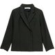 シェルタリングダブルブレステッドジャケット SHELTERING DOUBLE BREASTED JACKET DMF321100 ブラック(K) サイズ1 [フィットネス ヨガ ジャケット レディース]