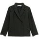 シェルタリングダブルブレステッドジャケット SHELTERING DOUBLE BREASTED JACKET DMF321100 ブラック(K) サイズ2 [フィットネス ヨガ ジャケット レディース]