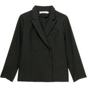 シェルタリングダブルブレステッドジャケット SHELTERING DOUBLE BREASTED JACKET DMF321100 ブラック(K) サイズ2 [フィットネス ヨガ ジャケット レディース]