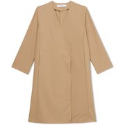 シェルタリングラペルレスコート SHELTERING LAPELLESS COAT DMF321101 ライトベージュ(BL) サイズ3 [フィットネス ヨガ コート レディース]