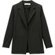 ストレッチテイラードジャケット STRETCH TAILORED JACKET DMF321106 ブラック(K) サイズ1 [フィットネス ヨガ ジャケット レディース]