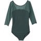 ダンスキン プレミアムレオタード DANSKIN PREMIUM LEOTARD DA10300 ダークグリーン(DG) Sサイズ [フィットネス ヨガ シャツ レディース]