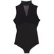 ダンスキンハイネックドレオタード DANSKIN HIGH NECKED LEOTARD DA121100 ブラック(K) Mサイズ [フィットネス ヨガ シャツ レディース]