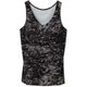 スキニッシュプリントVネックタンク SKINISH PRINT V-NECK TANK DA10303P ウォッシュブラック(WK) Mサイズ [フィットネス ヨガ カップ付きシャツ レディース]
