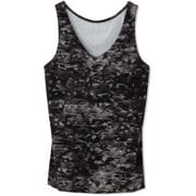 スキニッシュプリントVネックタンク SKINISH PRINT V-NECK TANK DA10303P ウォッシュブラック(WK) Mサイズ [フィットネス ヨガ カップ付きシャツ レディース]