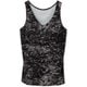 スキニッシュプリントVネックタンク SKINISH PRINT V-NECK TANK DA10303P ウォッシュブラック(WK) Lサイズ [フィットネス ヨガ カップ付きシャツ レディース]