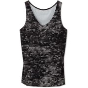 スキニッシュプリントVネックタンク SKINISH PRINT V-NECK TANK DA10303P ウォッシュブラック(WK) Lサイズ [フィットネス ヨガ カップ付きシャツ レディース]