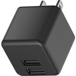 USB AC充電器 MPA-ACU11シリーズ 12W USB-A×2 おまかせ充電対応 プラグ折りたたみ収納可能 キューブ型 ブラック MPA-ACU11BK