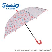 21KT-45A-S [キャラクター1コマ透明安全手開き式 雨傘 45cm ハローキティ]
