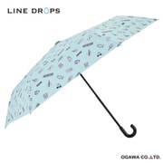 LD-KPS-P2M [LINEDROPS子供日傘 折りたたみ傘 手開き式 晴雨兼用 ロゴ]
