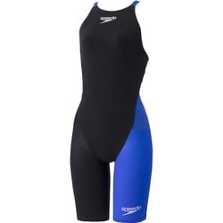 【WA承認】ファストスキンプロ3オープンバックニースキン レディース 水着 ブラック×ブルー（KB） Mサイズ SCW12101F