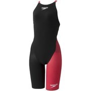 【WA承認】(FINA：国際水泳連盟)ファストスキンプロ3オープンバックニースキン Fastskin ProIII Openback Kneeskin SCW12101F ブラック×レッド KR Mサイズ [競泳水着 レディース]