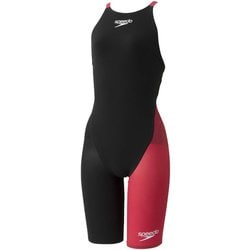 【WA承認】ファストスキンプロ3オープンバックニースキン レディース 水着 ブラック×レッド（KR） SSサイズ SCW12101F