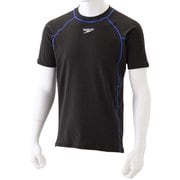 スイム ハーフスリーブトップ Swim H/S Top SF72061 ブラック×ブルー(KB) Lサイズ [ラッシュガード メンズ]