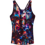クリスタルアクロストップ Crystal Across Top SFW72124 トゥルーネイビー(TN) Mサイズ [フィットネス ヨガ カップ付きシャツ 水陸両用 レディース]