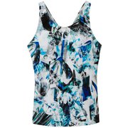 クリスタルアクロストップ Crystal Across Top SFW72124 ホワイト(W) Mサイズ [フィットネス ヨガ カップ付きシャツ 水陸両用 レディース]