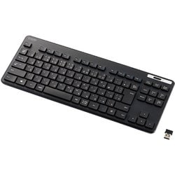 無線キーボード/薄型/メンブレン式/抗菌/コンパクトサイズ/ブラック TK-FDM109TKBK