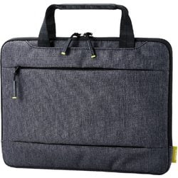 Surface Laptop Go3/Go2/Go 12.4インチ（2023/2022/2020）用 パソコンケース ファスナー付きポケット ハンドル付き 起毛素材 PCケース ビジネスバッグ カジュアルタイプ ブラック BM-IBMSLG20BK