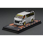 T64-038-GR 1/64 トヨタ ハイエース ワイドボディ グレー with ルーフラック [ダイキャストミニカー]