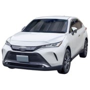SA-347 [サンシェード 車種専用設計サンシェード ハリアー専用シェード（2020年6月～/適合型式AXUH8#・MXUA8#） 139cm×76cm 蛇腹式 サンバイザー挟み込み式 カーボン調（裏：シルバー）]