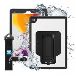 iPad 第8/第7世代 用 ARMOR-X-IP68 Waterproof Case Hand Strap 防水ケース&ハンドストラップ ブラック MXS-A10S