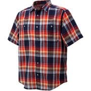 CL Plaid H/S Shirt シーエルプラッドハーフスリーブシャツ TOMRJA74 NV Sサイズ [アウトドア シャツ メンズ]
