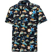 Hiker Aloha H/S Shirt ハイカーアロハハーフスリーブシャツ TOMRJA79 BK Mサイズ [アウトドア シャツ メンズ]