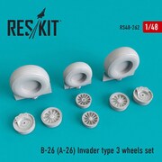 RSK48-0262 A-26/B-26 インベーダー ホイールセット 「タイプ3」 [1/48スケール レジン製ディティールアップパーツ]