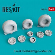 RSK48-0263 A-26/B-26 インベーダー ホイールセット 「タイプ4」 [1/48スケール レジン製ディティールアップパーツ]