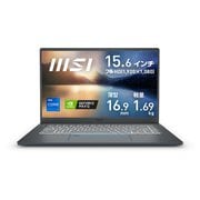 ノートパソコン 15.6インチ フルHD sRGB相当/Core i7-1185G7/GeForce GTX 1650 Ti Max-Q デザイン/メモリ 16GB/SSD 512GB/薄型・軽量ビジネス・クリエイターノートパソコン PRESTIGE15A11SCS-005JP