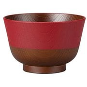 レンジ・食洗機対応 日本製 日本伝統色 羽反 塗分汁椀 古代朱