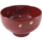 食洗機対応 日本製 食洗対応汁椀 桜 朱