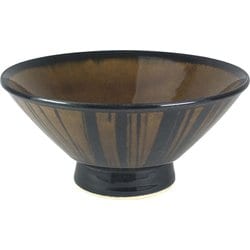 日本製 FolkDesign 飯碗 筋紋飴釉