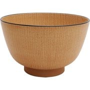 レンジ・食洗機対応 日本製 ナチュール 京型欅木目汁椀 渕濃茶
