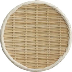 日本製 籐巻き盆ざる 24cm