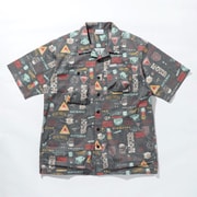 ヒューソンパーショートスリーブシャツ Hewson Park Short Sleeve Shirt PM0069 Black Camping 010 Sサイズ [アウトドア シャツ メンズ]