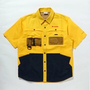 ツキャノンアイルショートスリーブシャツ Tucannon Isle Short Sleeve Shirt PM0059 720 Mustard Lサイズ [アウトドア シャツ メンズ]