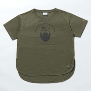 アフターマウンテンウィメンズショートスリーブTシャツ After Mountain W Short Sleeve Tee PL0156 Stone Green Heather,C Grephic 397 Mサイズ [アウトドア カットソー レディース]