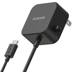 AC充電器 MPA-ACC20シリーズ USB-Cケーブル一体型 1.5m 12W スイングプラグ採用 ブラック MPA-ACC20BK