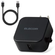 USB AC充電器 MPA-ACC23シリーズ 12W USB-A×1 USB-C端子ケーブル付き(長さ1.5m) おまかせ充電対応 スイングプラグ採用 ブラック MPA-ACC23BK