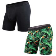 BNCB-BP CLASSIC BOXER BRIEF SOLID×PRINT PARADISE BALI-BK L [アンダーウェア ボクサーパンツ メンズ Lサイズ]