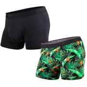 BNCT-TP CLASSIC TRUNK SOLID×PRINT PARADISE BALI-BK L [アンダーウェア トランクスパンツ メンズ Lサイズ]