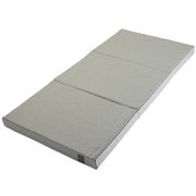&Free 整圧マットレス S（シングル）サイズ（9×97×200cm） ウレタンフォーム（200ニュートン） スーパーハード 綿100％ 抗菌加工 三つ折り グレー [HC00450251 GR]
