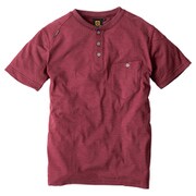 G-917 ヘンリー半袖Tシャツ ワイン L