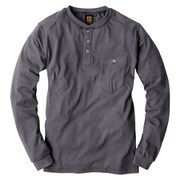 G-918 ヘンリー長袖Tシャツ チャコール M