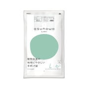 レジ袋 asunowa 植物由来 手提げ袋 100枚入り 厚み0.015mm  L 40号 乳白