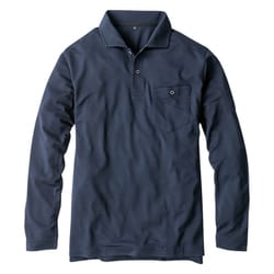 G-1638 MAXDRY エアーUV 長袖ポロシャツ ネイビー M