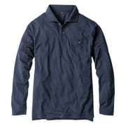 G-1638 MAXDRY エアーUV 長袖ポロシャツ ネイビー M