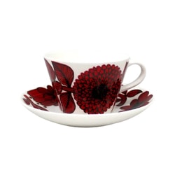 グスタフスベリ（GUSTAVSBERG）RED ASTER コーヒーカップ＆ソーサー